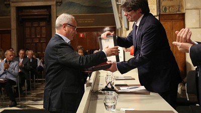 El President de la Generalitat entrega la Creu de Sant Jordi a la Fundació Ramon Noguera